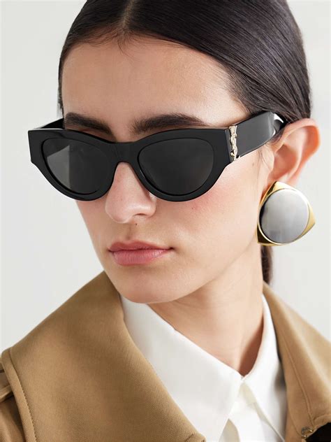 lack ysl cat eye sunglasses|designer oversized cat eye glasses.